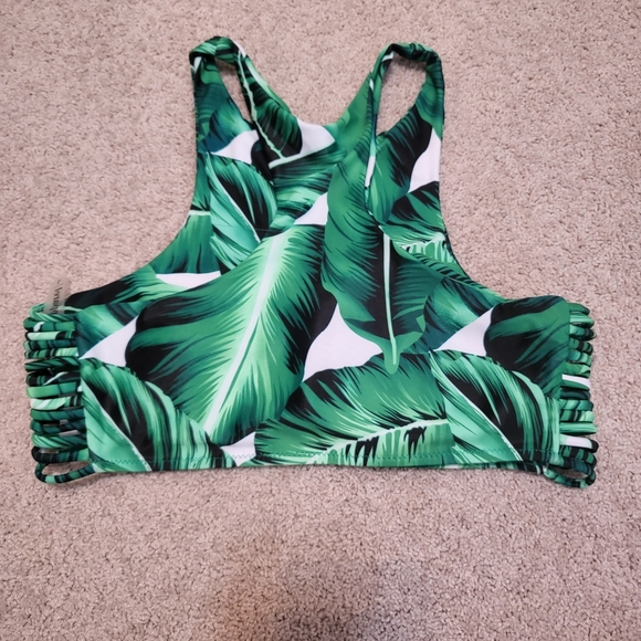Green Palm print swimsuit - Picture 7 of 9